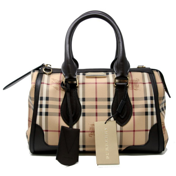 NWT Authentic Burberry Haymarket Gladstone Bag - Picture 2 of 7